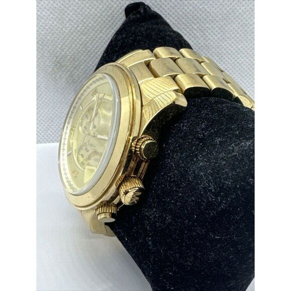 Michael Kors Runway MK8077 Men\'s Gold Stainless Steel Analog Dial Watch JNA801 main image 9